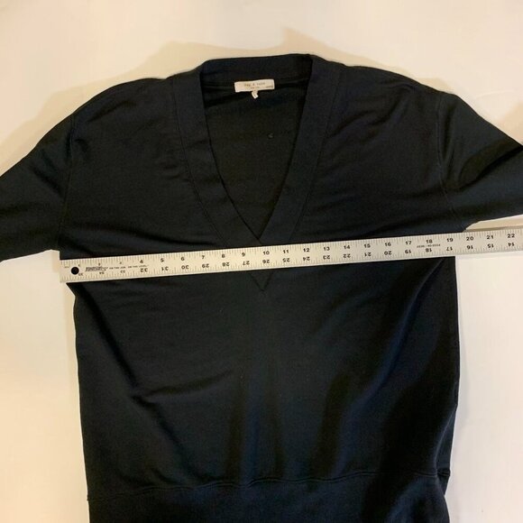 Rag & Bone Women's V Neck Long Sleeve Stretch‎ Tight Knit Sweater Size XXS - Picture 11 of 13